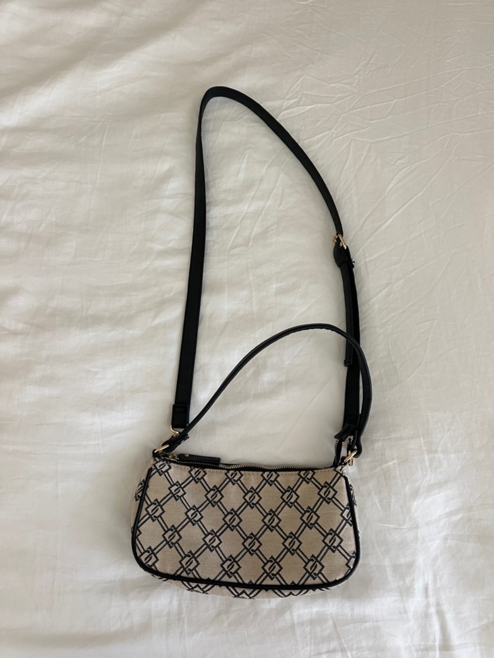 Primark Crossbody Bag Brown Patterned Adjustable Convertible